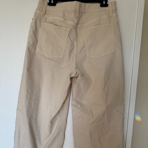 Banana Republic Cream High-Rise Wide-Leg Cropped Jean - Picture 3 of 5